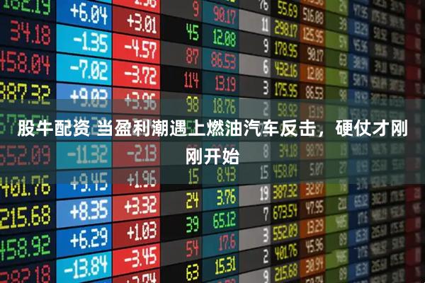股牛配资 当盈利潮遇上燃油汽车反击，硬仗才刚刚开始